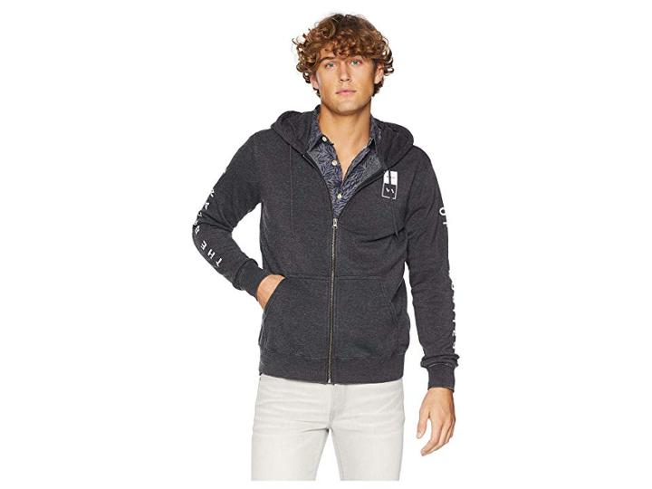 Rvca Va Guard Fleece Hoodie (black) Men's Sweatshirt