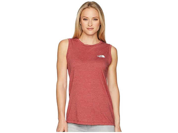 The North Face Americana Track Tank Top (cardinal Red Heather) Women's Sleeveless