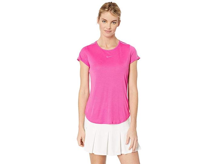 Nike Court Dry Top (active Fuchsia/white/active Fuchsia) Women's Clothing