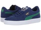 Puma Kids Suede Ps (little Kid/big Kid) (blue Depths/verdant Green) Girls Shoes