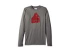Columbia Kids Trail Tearintm Long Sleeve Shirt (little Kids/big Kids) (charcoal Heather) Boy's Long Sleeve Pullover