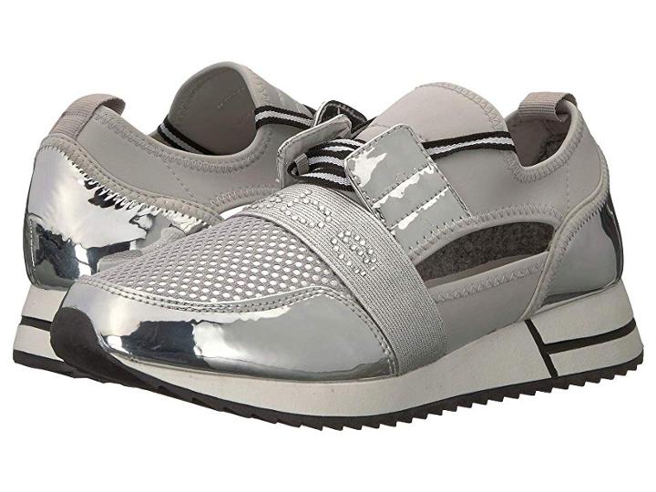 Bebe Brienna (silver Metallic) Women's Lace Up Casual Shoes