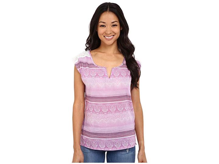 Prana Illiana Top (true Orchid) Women's Short Sleeve Pullover