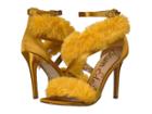 Sam Edelman Adelle (tuscan Yellow Crystal Satin/plush Fur) Women's Shoes
