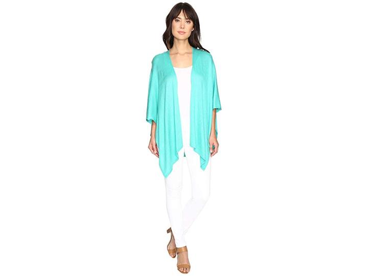 Echo Design Everyday Luxe Ruana (caribbean Blue) Women's Short Sleeve Pullover
