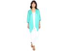 Echo Design Everyday Luxe Ruana (caribbean Blue) Women's Short Sleeve Pullover
