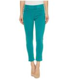 Liverpool Sienna Pull-on Rolled-cuff Capris In Pigment Dyed Slub Stretch Twill In Fanfare Blue (fanfare Blue) Women's Jeans