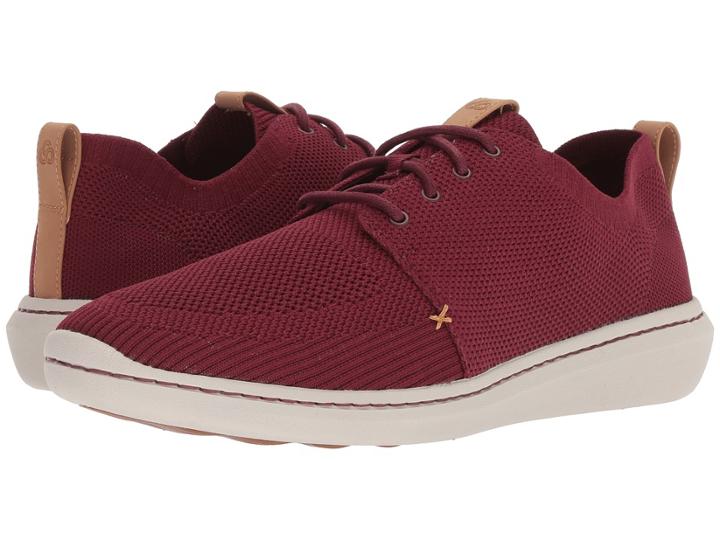 Clarks Step Urban Mix (burgundy Textile Knit) Men's Shoes