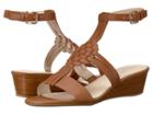 Cole Haan Findra Woven Slide Wedge Sandal (british Tan) Women's Sandals