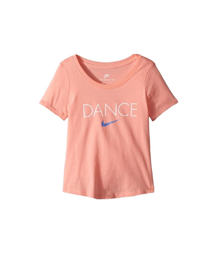 Nike Kids Nsw Multi Sport Tee (little Kids/big Kids) (bleached Coral/white) Girl's T Shirt