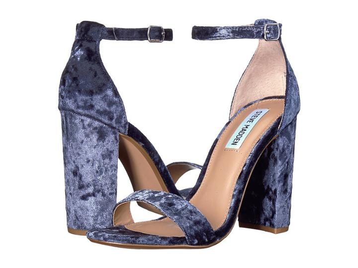 Steve Madden Carrson Heeled Sandal (blue Velvet) High Heels
