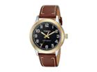 Timex New England Leather Strap (brown/gold Tone/black) Watches