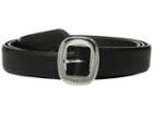 Lauren Ralph Lauren 1 Basic Rounded Centerbar Pebble Belt (black) Women's Belts