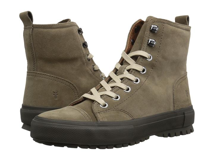 Frye Ryan Military (grey Waterproof Suede) Men's Lace-up Boots