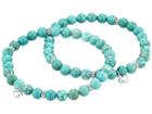 Dee Berkley Friendship Stabilized Turquoise Gemstone Duo Bracelet Set (turquoise) Bracelet