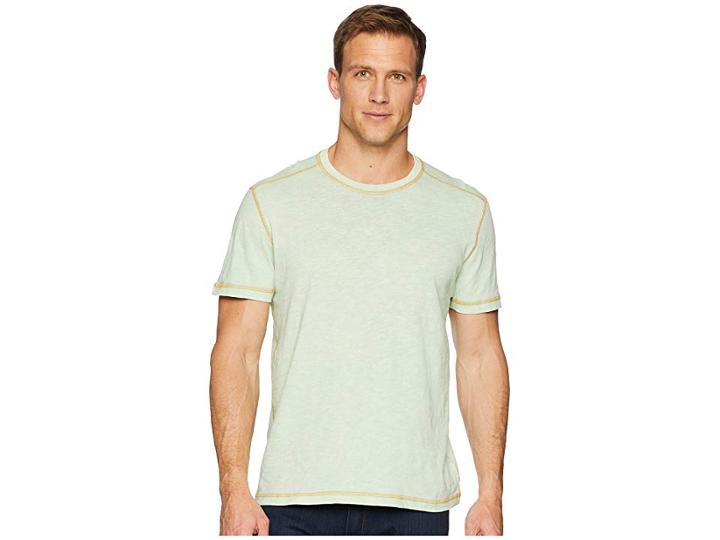 Agave Denim Snapper Rock Short Sleeve Crew Neck T-shirt (smoke Green) Men's Short Sleeve Pullover