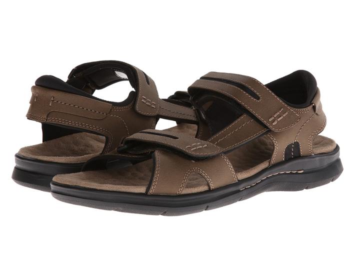 Dockers Solano (dark Tan Distressed Crazyhorse) Men's Sandals
