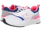 New Balance Kids Gr997hv1 (big Kid) (white/laser Blue) Kids Shoes