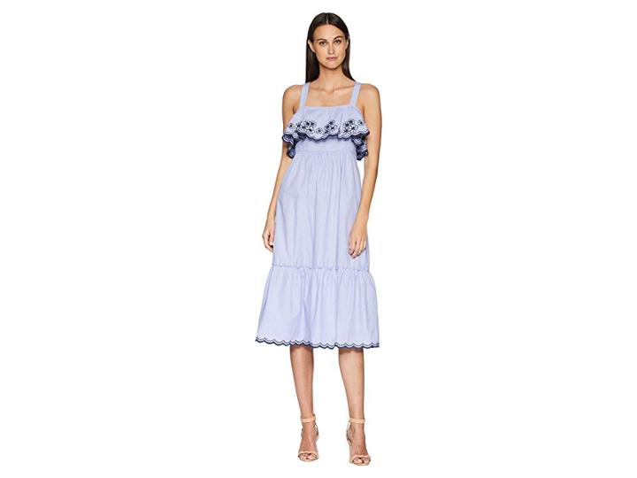 Kate Spade New York Daisy Embroidered Patio Dress (ensemble Blue) Women's Dress