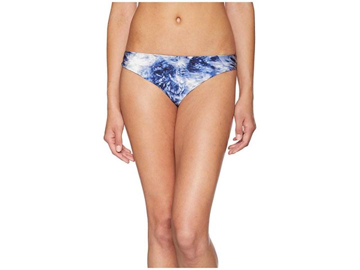Lucky Brand Crushed Waves Reversible Hipster Bottom (indigo/coral) Women's Swimwear