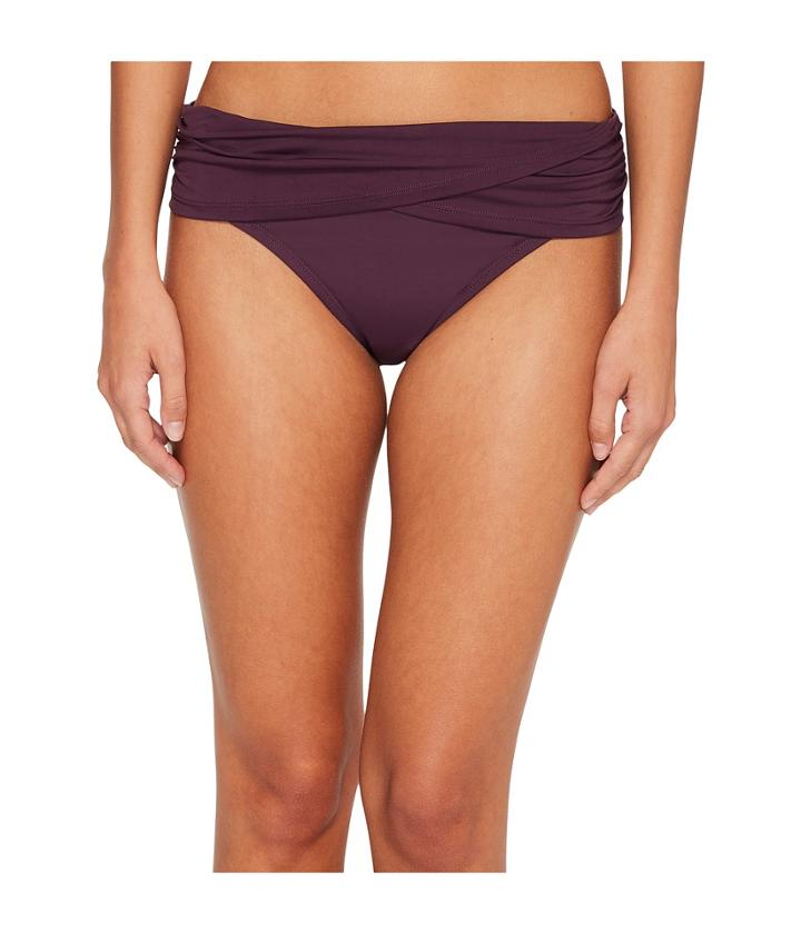 Bleu Rod Beattie Kore Sarong Hipster Bikini Bottom (aubergine) Women's Swimwear