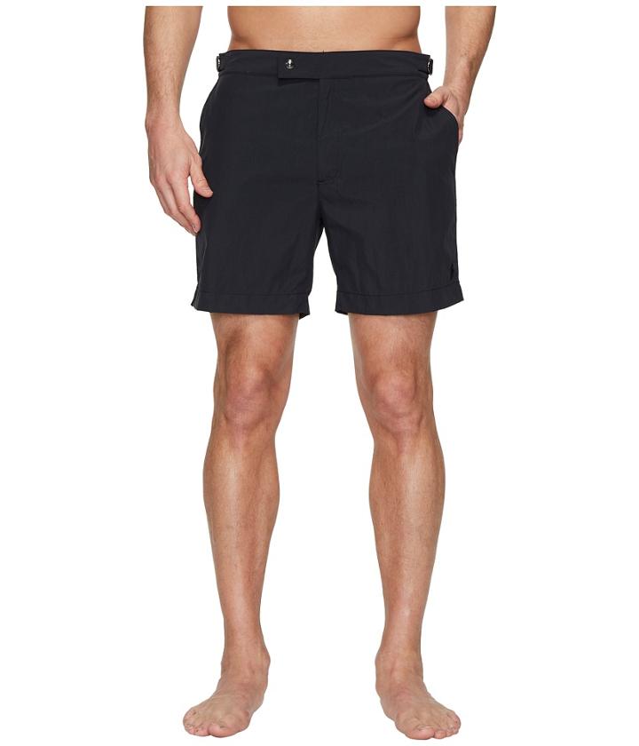 Polo Ralph Lauren Monaco Trunk W/ Swim Bag (polo Black) Men's Swimwear