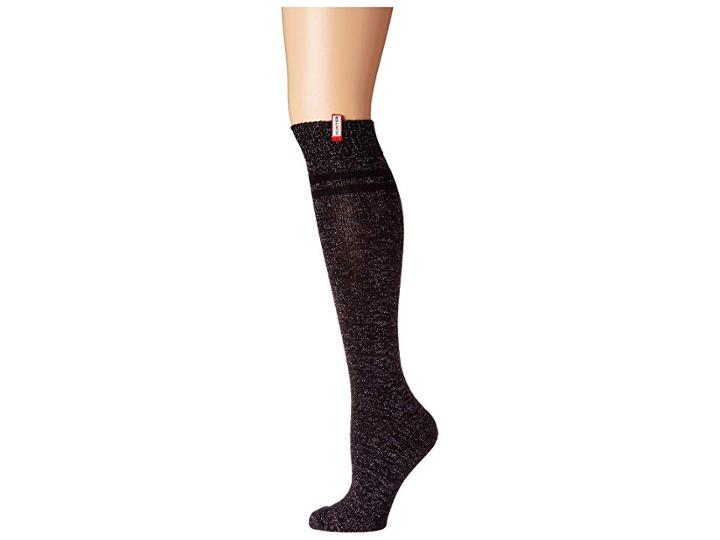Hunter Original Aurora Borealis Stripe Knee High Knit Sock (acid Purple) Knee High Socks Shoes