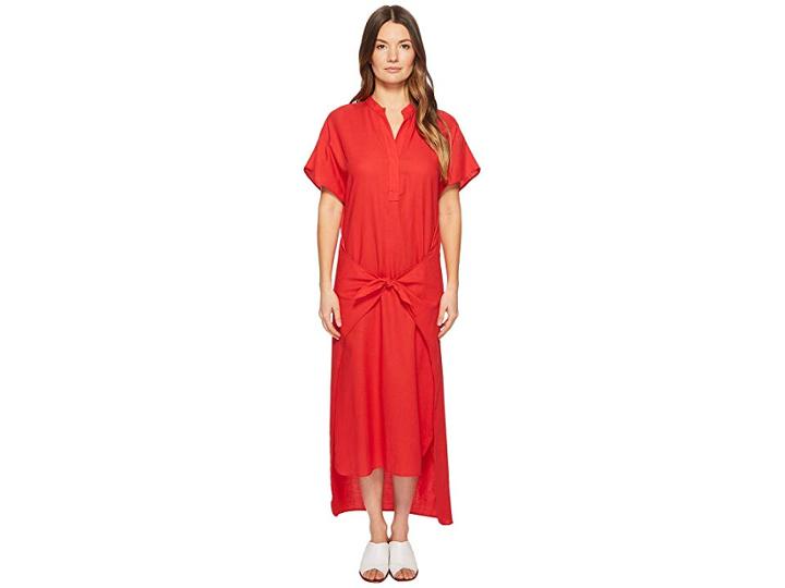 Vince Wrap Front Dress (poppy) Women's Dress