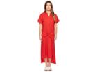 Vince Wrap Front Dress (poppy) Women's Dress