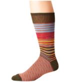 Missoni Striped Socks (green) Men's Crew Cut Socks Shoes