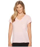 Nautica Solid Short Sleeve Tee (heather Pink) Women's T Shirt