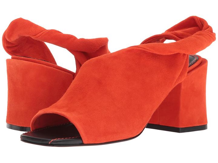 Sigerson Morrison Lenny (orange Soft Suede) Women's Shoes