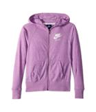 Nike Kids Sportswear Vintage Full-zip Hoodie (little Kids/big Kids) (rush Fuchsia/sail) Girl's Sweatshirt
