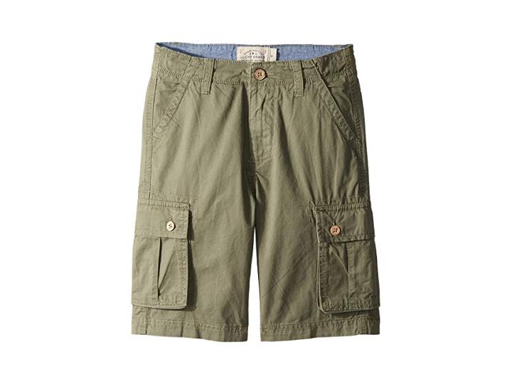 Lucky Brand Kids Cargo Shorts (big Kids) (dusty Olive) Boy's Shorts
