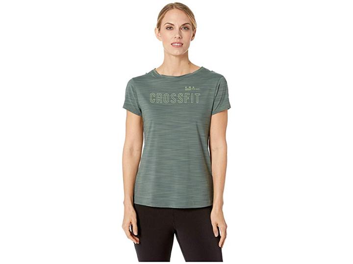 Reebok Crossfit Activchill Tee (chalk Green) Women's T Shirt