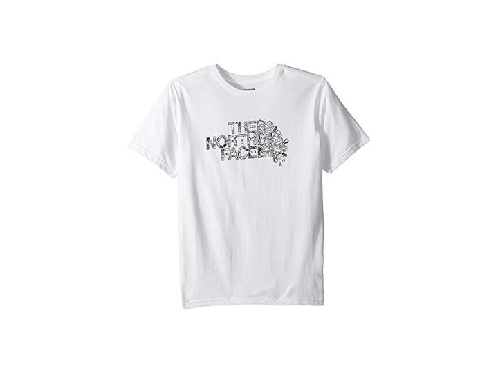The North Face Kids Short Sleeve Graphic Tee (little Kids/big Kids) (tnf White/tnf White/tnf Black (prior Season)) Boy's Clothing