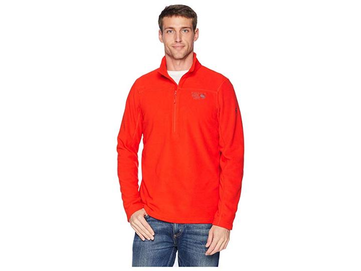 Mountain Hardwear Microchill 2.0 Zip T (fiery Red) Men's Long Sleeve Pullover