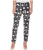 Krazy Larry Pull-on Ankle Pants (navy Squares) Women's Dress Pants