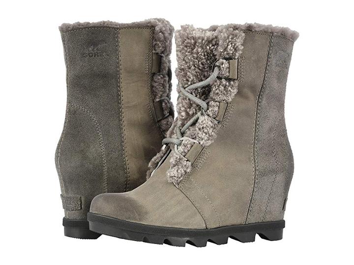 Sorel Joan Of Arctictm Wedge Ii Shearling (quarry) Women's Waterproof Boots
