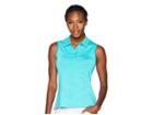 Adidas Golf Ultimate Sleeveless Polo (hi-res Aqua Heather) Women's Sleeveless
