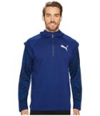 Puma 1/4 Zip Energy Hoodie (blue Depths) Men's Sweatshirt