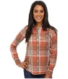 Aventura Clothing Maya Long Sleeve Shirt (walnut/chili) Women's Long Sleeve Button Up