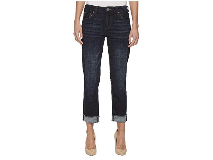 Kut From The Kloth Amy Crop Straight Leg-roll Up Frey Jeans (acknowledging/euro Base Wash) Women's Jeans