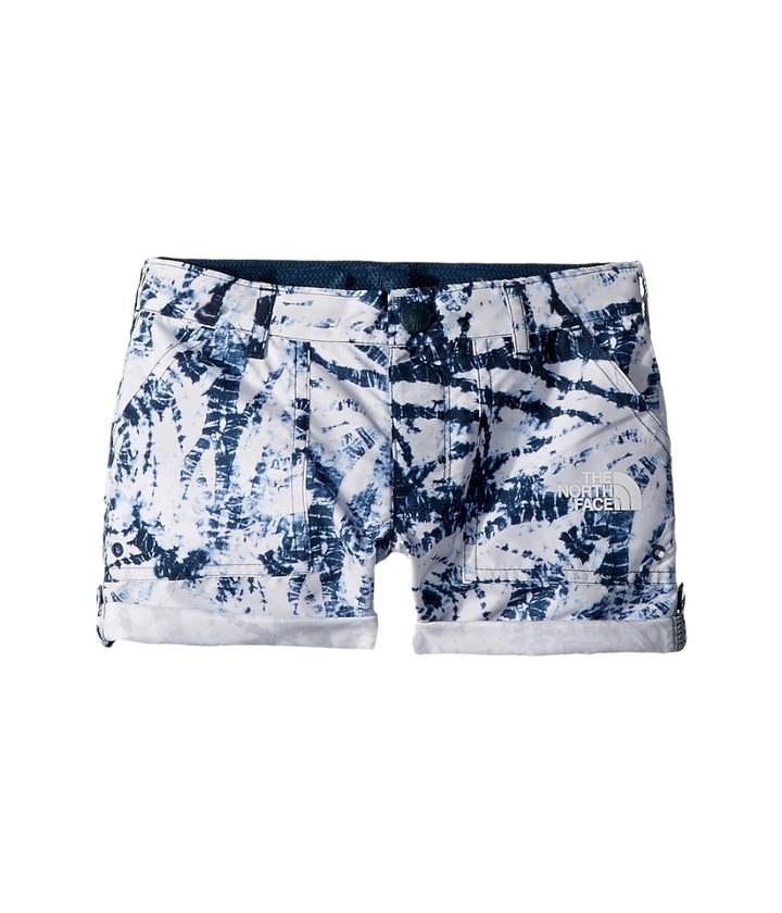 The North Face Kids Amphibious Shorts (little Kids/big Kids) (blue Wing Teal Fern Print/tnf White) Girl's Shorts