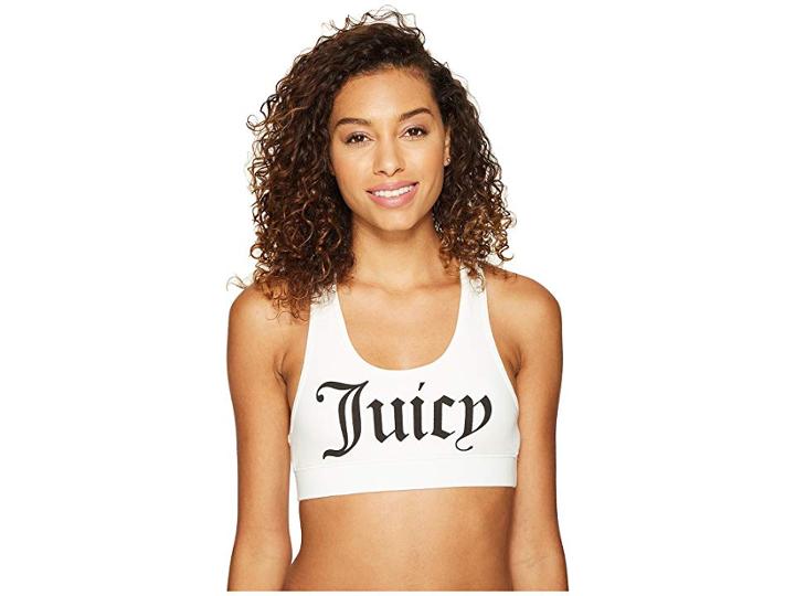 Juicy Couture Juicy Graphic Racerback Sport Top (white) Women's T Shirt