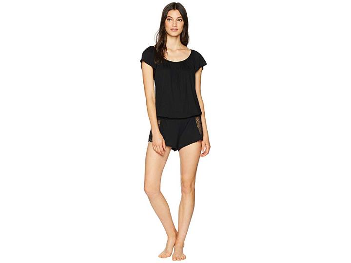 Only Hearts Venice Tie Back Romper (black) Women's Jumpsuit & Rompers One Piece