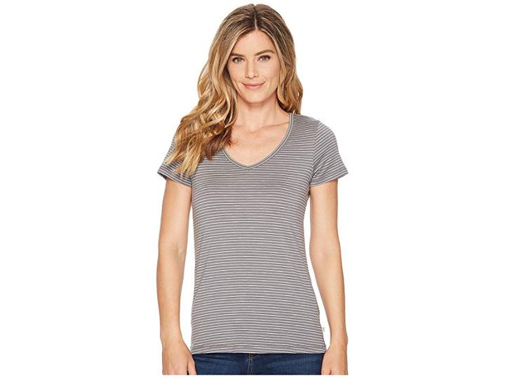 Toad&co Marley S/s Tee (smoke Lean Stripe) Women's Short Sleeve Pullover