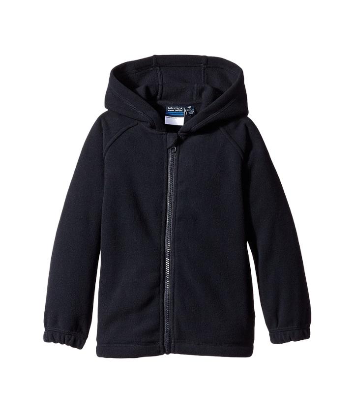 Nautica Kids Polar Fleece Jacket W/ Hood (big Kids) (navy) Boy's Coat
