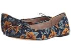 Sam Edelman Felicia (baltic Navy Multi Lavish Floral Velvet Burnout) Women's Flat Shoes