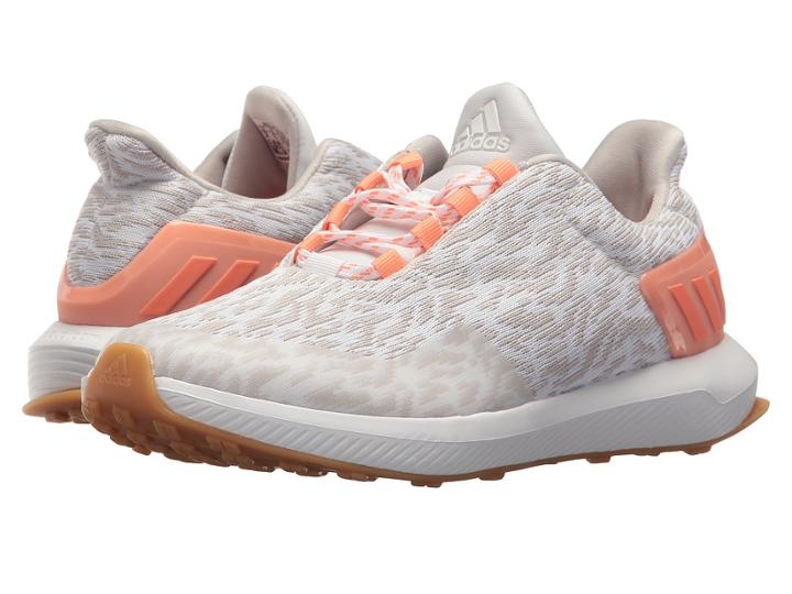 Adidas Kids Rapidarun Uncaged (little Kid/big Kid) (white/chalk Pearl/chalk Coral) Girls Shoes